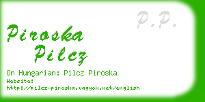 piroska pilcz business card